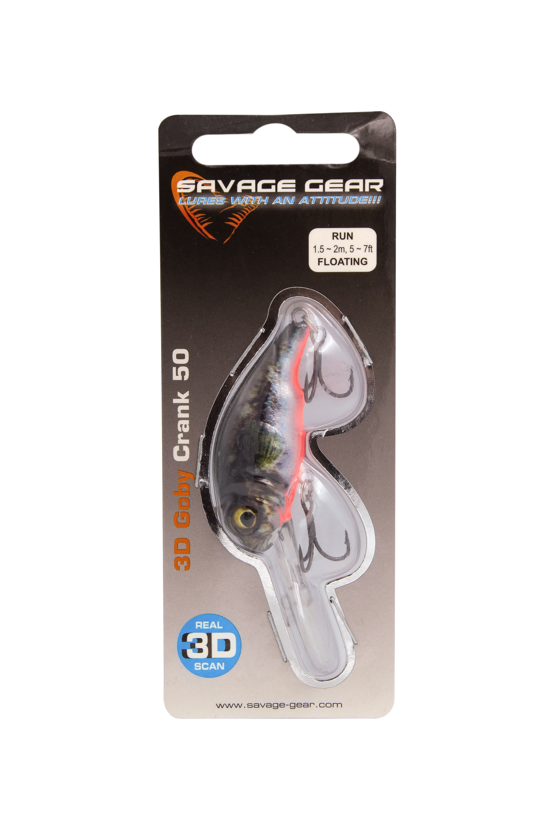Воблер Savage Gear 3D Goby Crank 50 7гр F 02-UV red&black