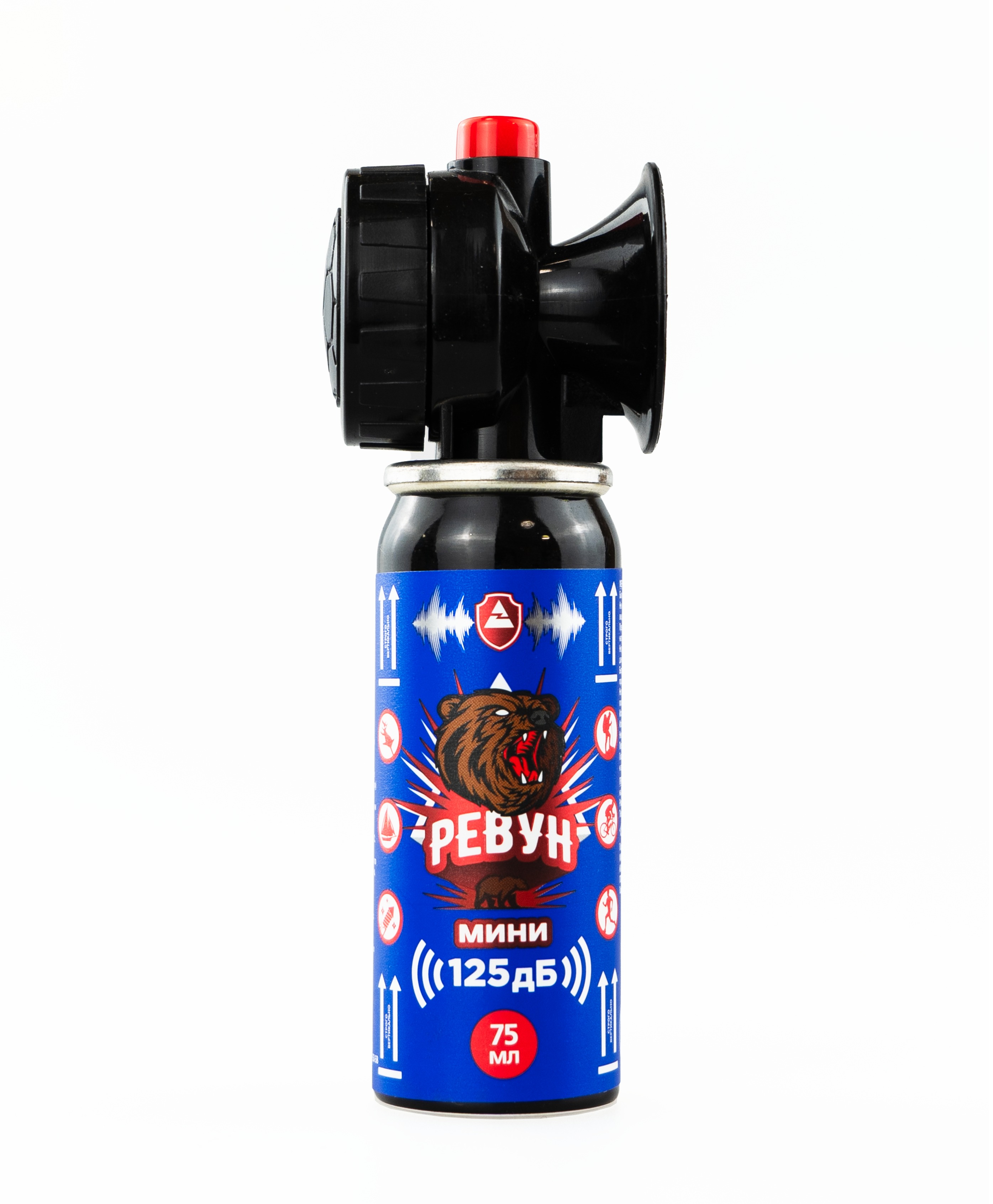 Звуковое сигнальное устройство Тюменские Аэрозоли Ревун мини 75мл (баллон+горн) - фото 1