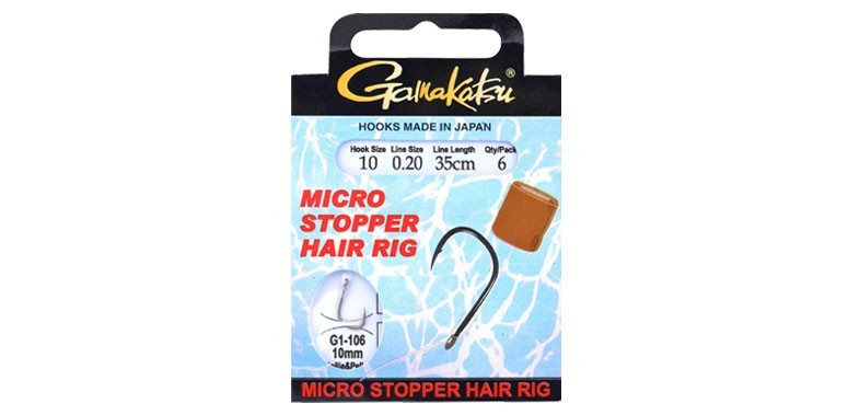 Крючок Gamakatsu с поводком Booklet MI ST Hair G1-106 №10 0.20мм 15см - фото 1