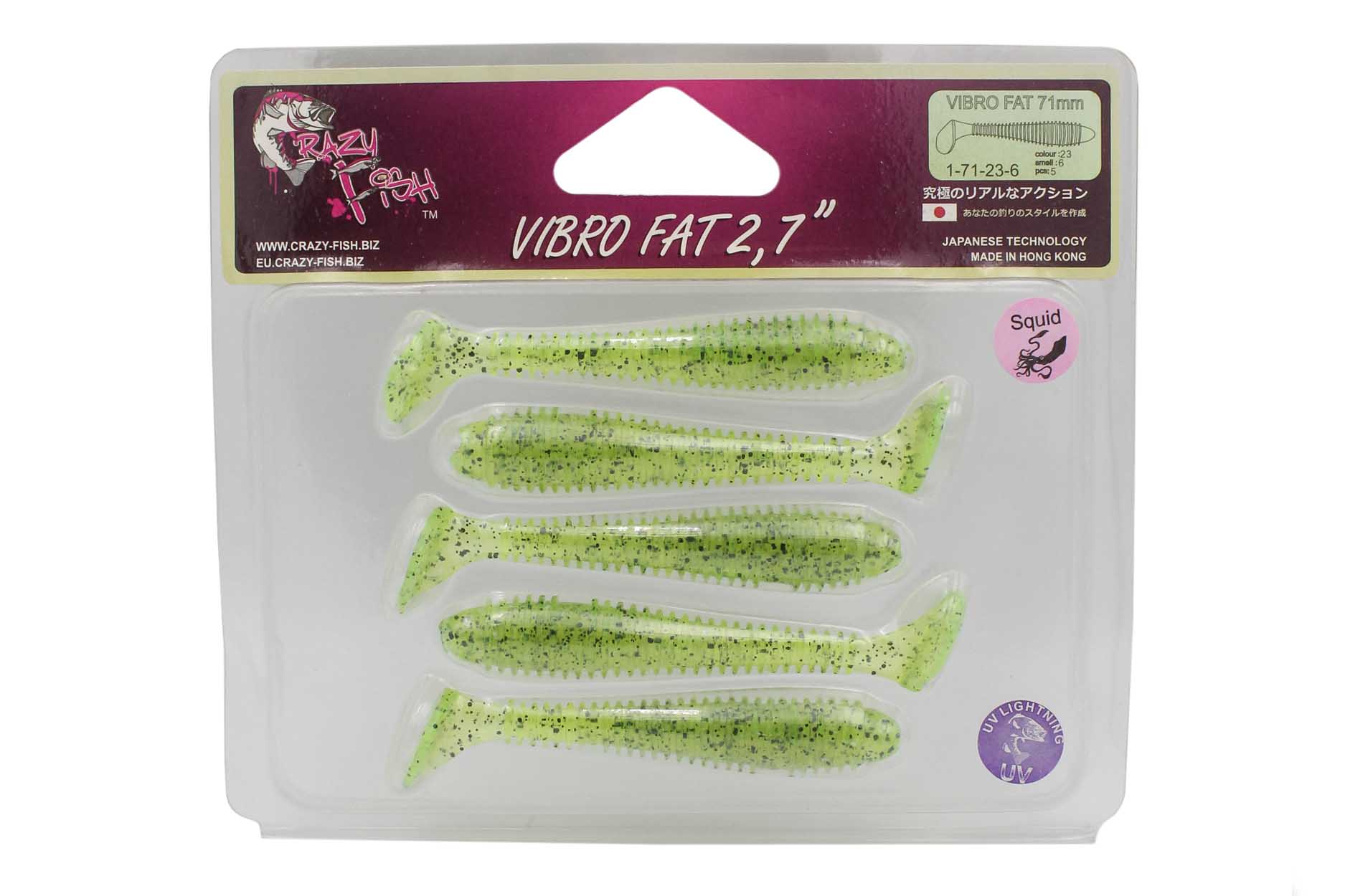 Приманка Crazy Fish Vibro fat 2,7'' 1-71-23-6 - фото 1