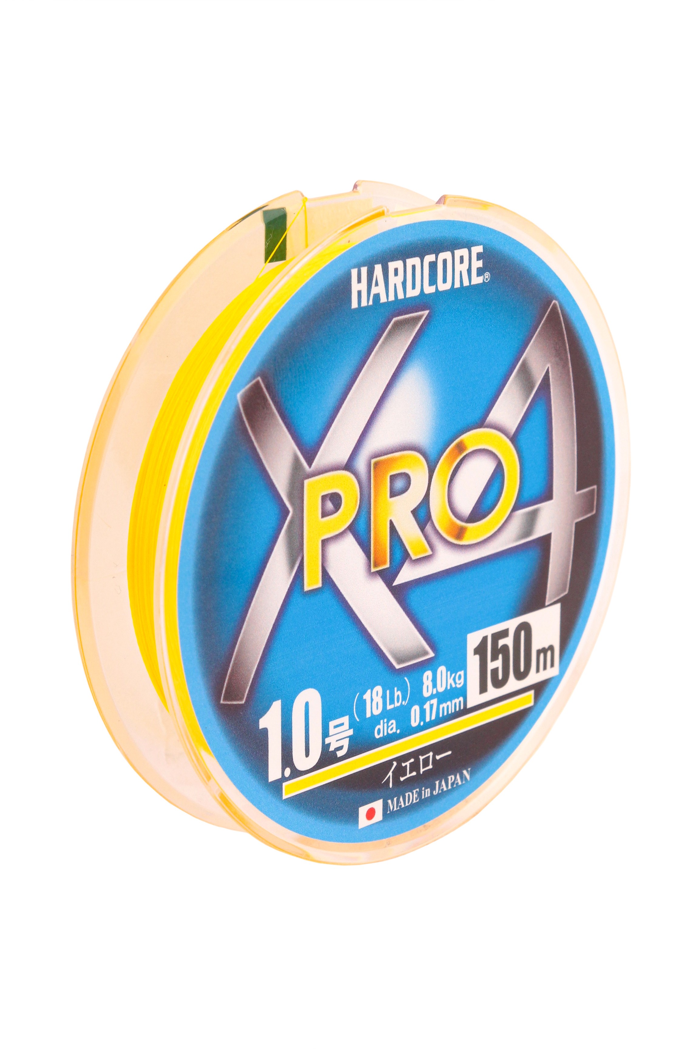 Шнур Yo-Zuri PE Hardcore X4 Pro Duel 1.0/0.17мм 8.0кг 150м
