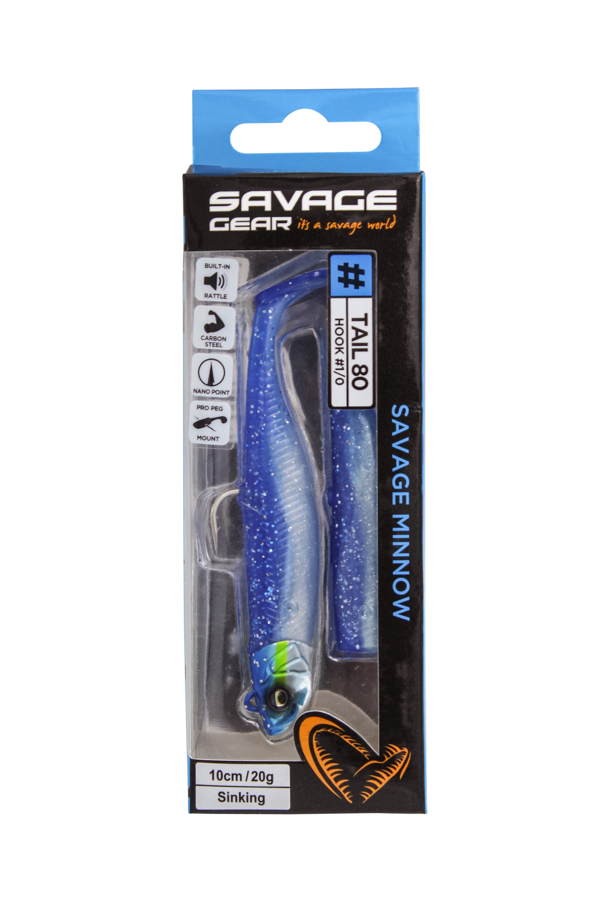 Приманка Savage Gear Minnow 10см 20гр blue pearl silver 2+1 - фото 1