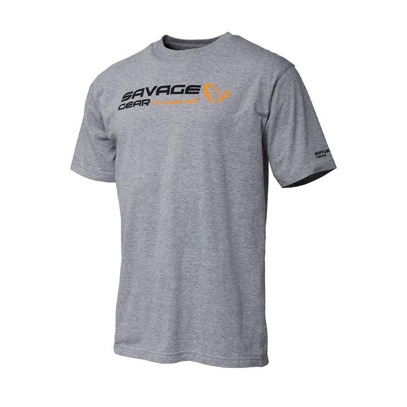 Футболка Savage Gear Signature logo grey melange - фото 1