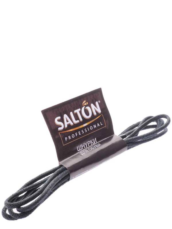 Шнурки Salton черные 90см тонкие с пропиткой  - фото 1