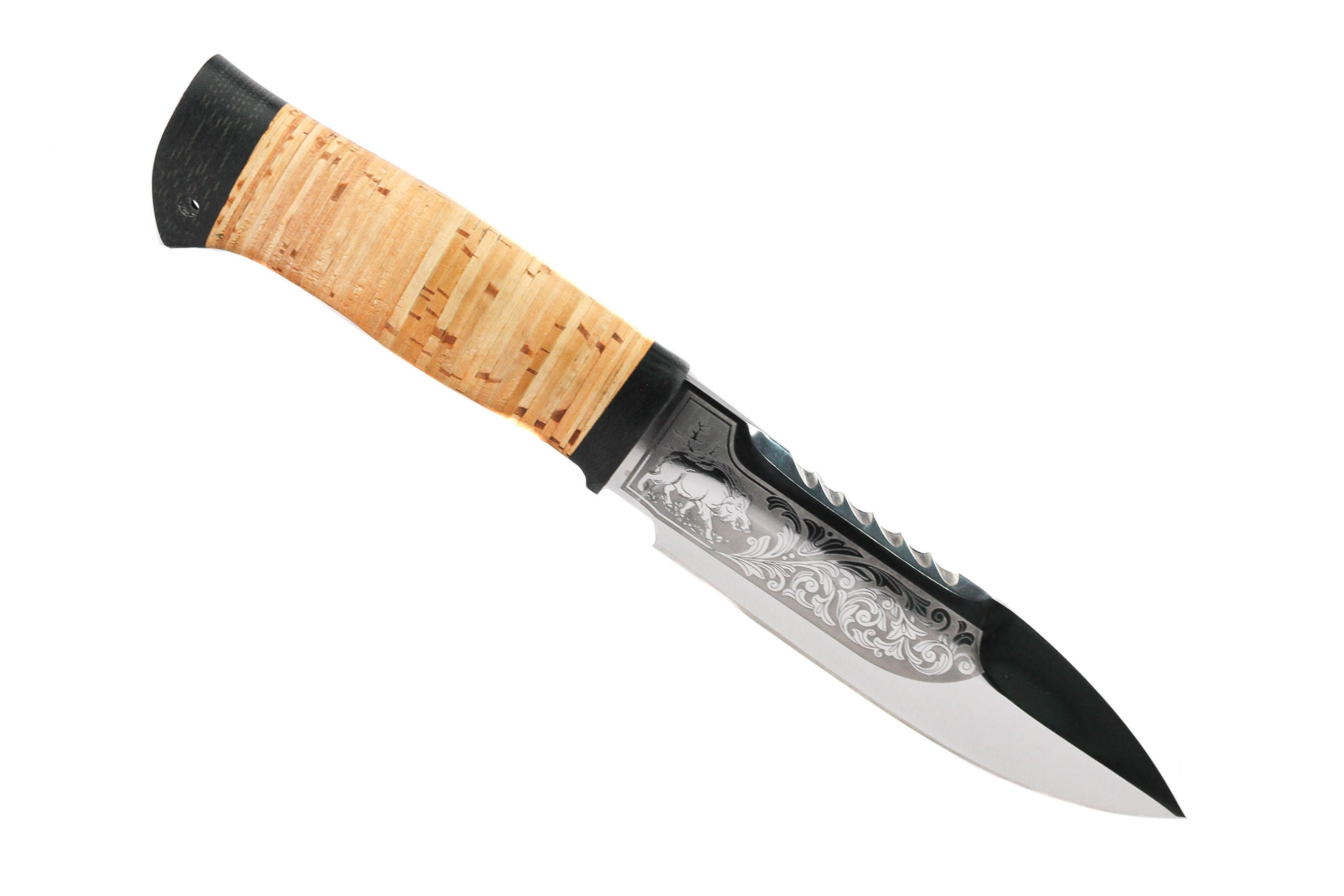 Нож Росоружие Спас-1 95x18 рисунок береста - фото 1