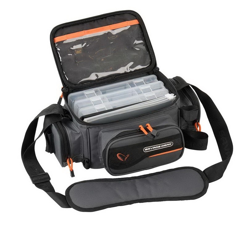 Сумка Savage Gear system box bag M 3 boxes&PP bags 20x40x29см - фото 1