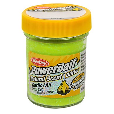 Паста Berkley Powerbait natural scent 50гр Garlic Chartreuse - фото 1