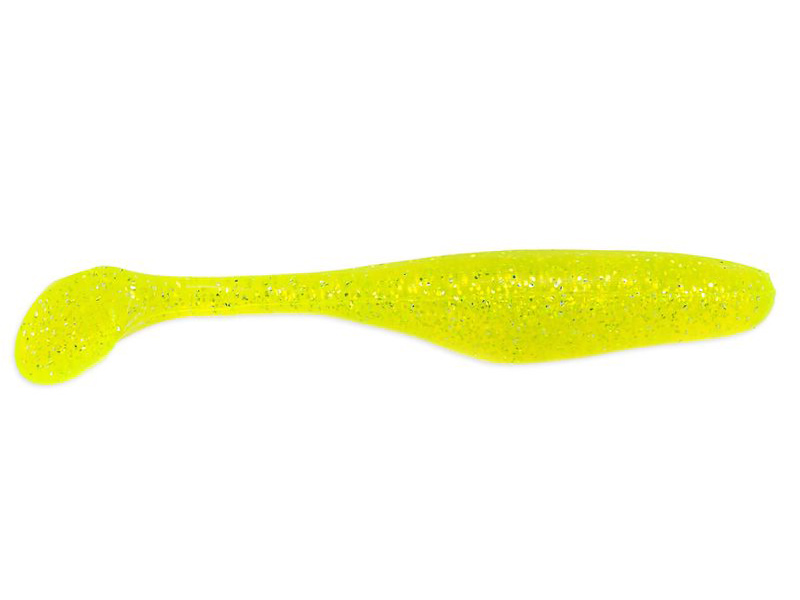 Приманка Bass Assassin Walleye Assassin 4&quot; Chartreuse Silver Glitter - фото 1