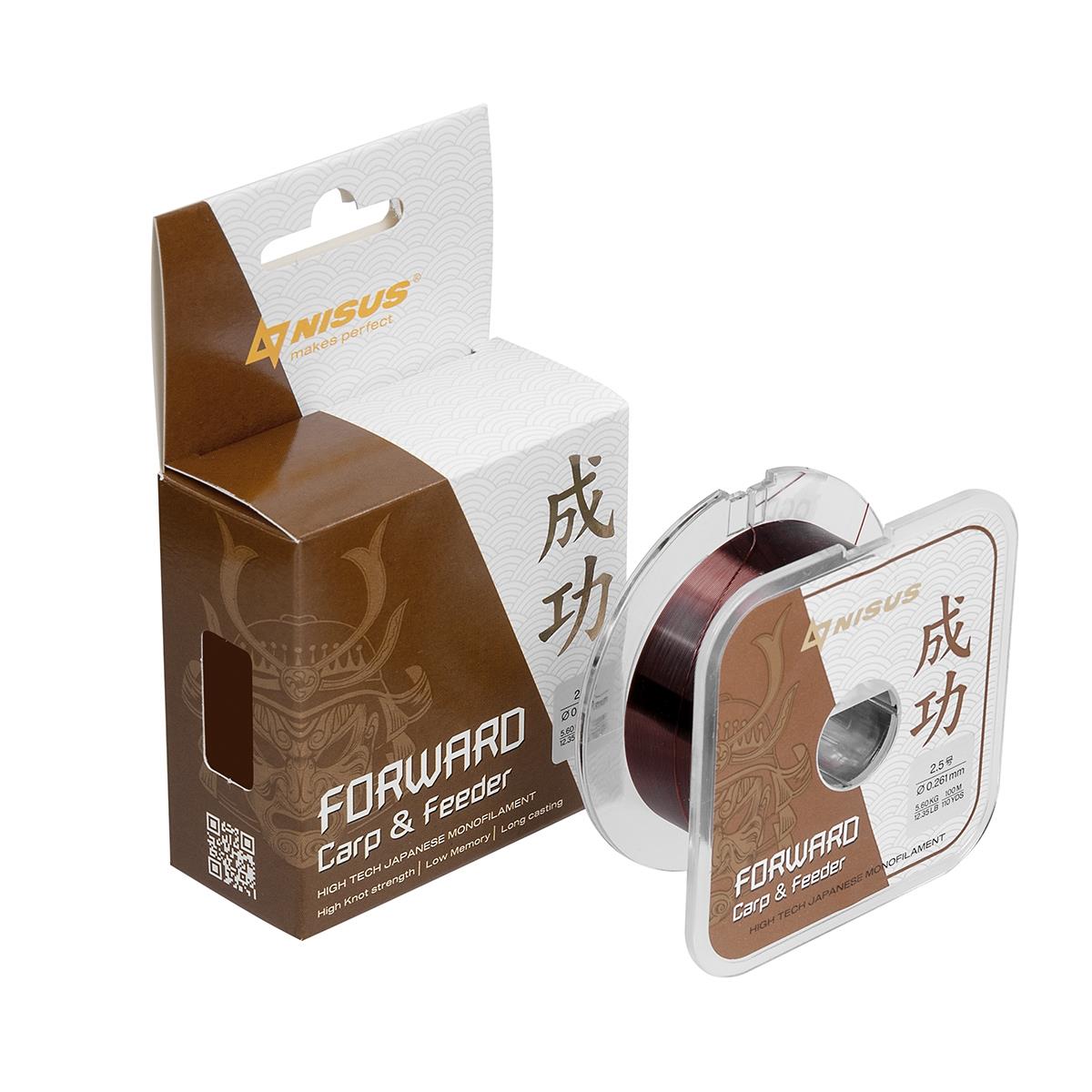 МП Леска FORWARD Carp & Feeder brown 0,261mm/100m Nylon (N-FСF-0261-100) Nisus - фото 1