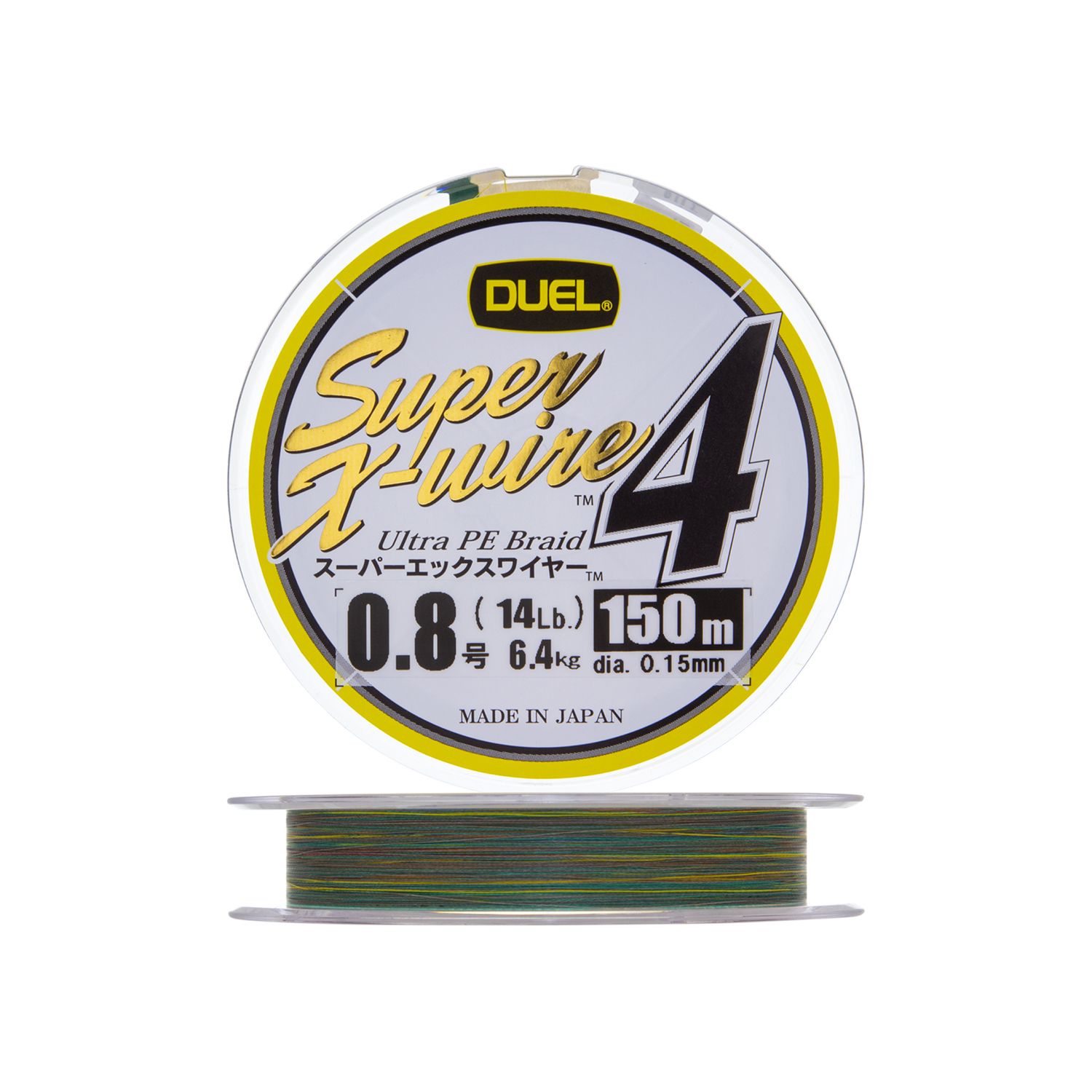 Шнур Yo-Zuri Duel PE Super X-Wire 4 150м 5Color-Yellow Marking 0,8 0,15мм 6,4кг - фото 1