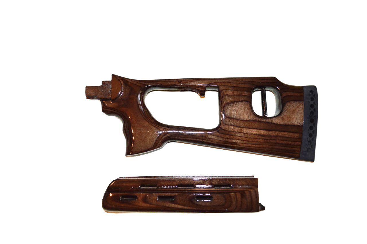 Приклад+цевье Левша Сайга тип СВД подушка фанера - фото 1