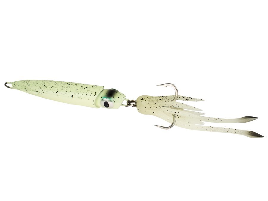 Приманка Savage Gear 3D Swim Squid Jig 300гр Green eye glow - фото 1