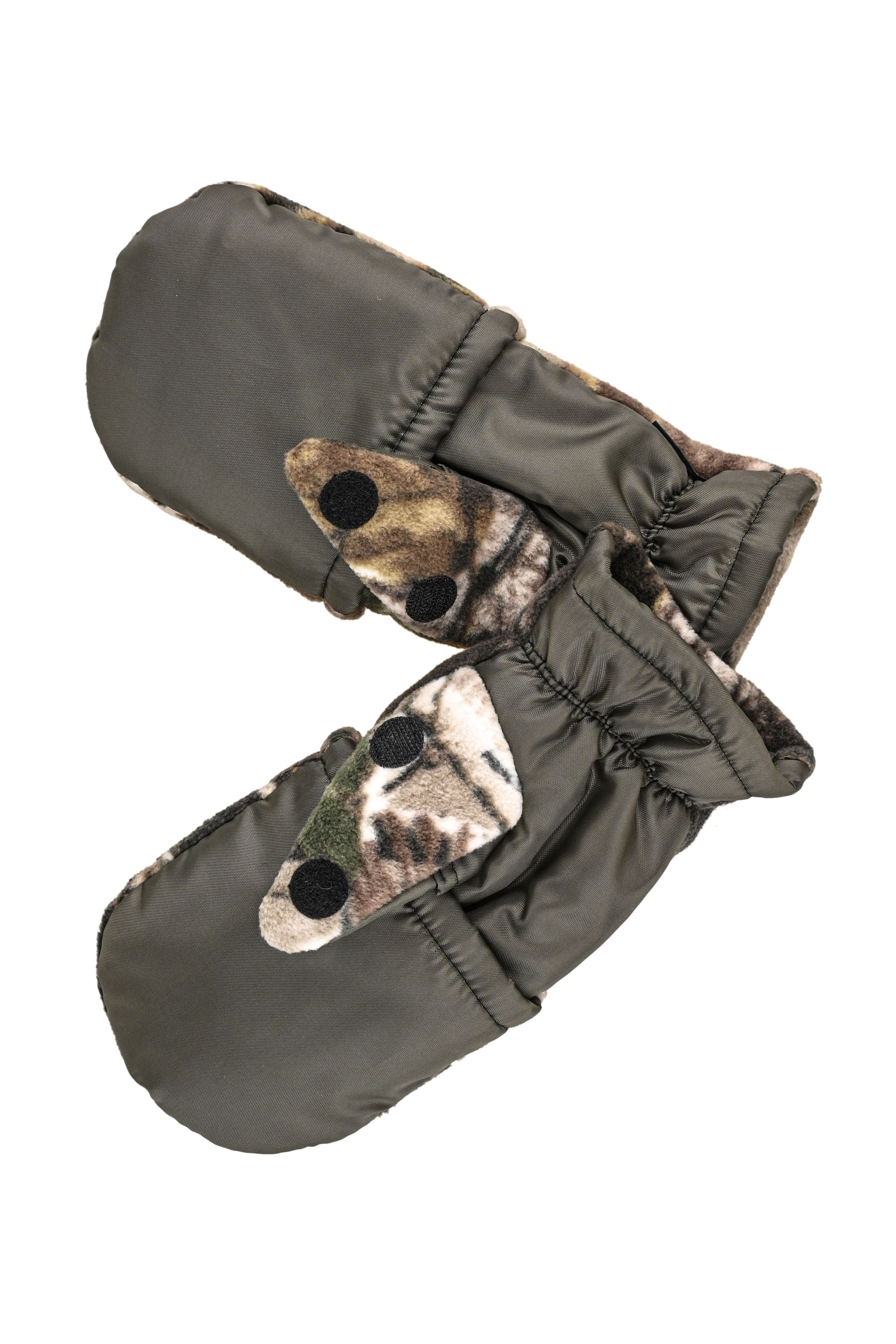 Перчатки Хольстер охотника-рыбака утепленные темный лес флис ( р.26) - фото 1