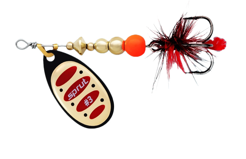 Блесна Sprut Alba Ball System Spinner №3 7гр BKGR - фото 1