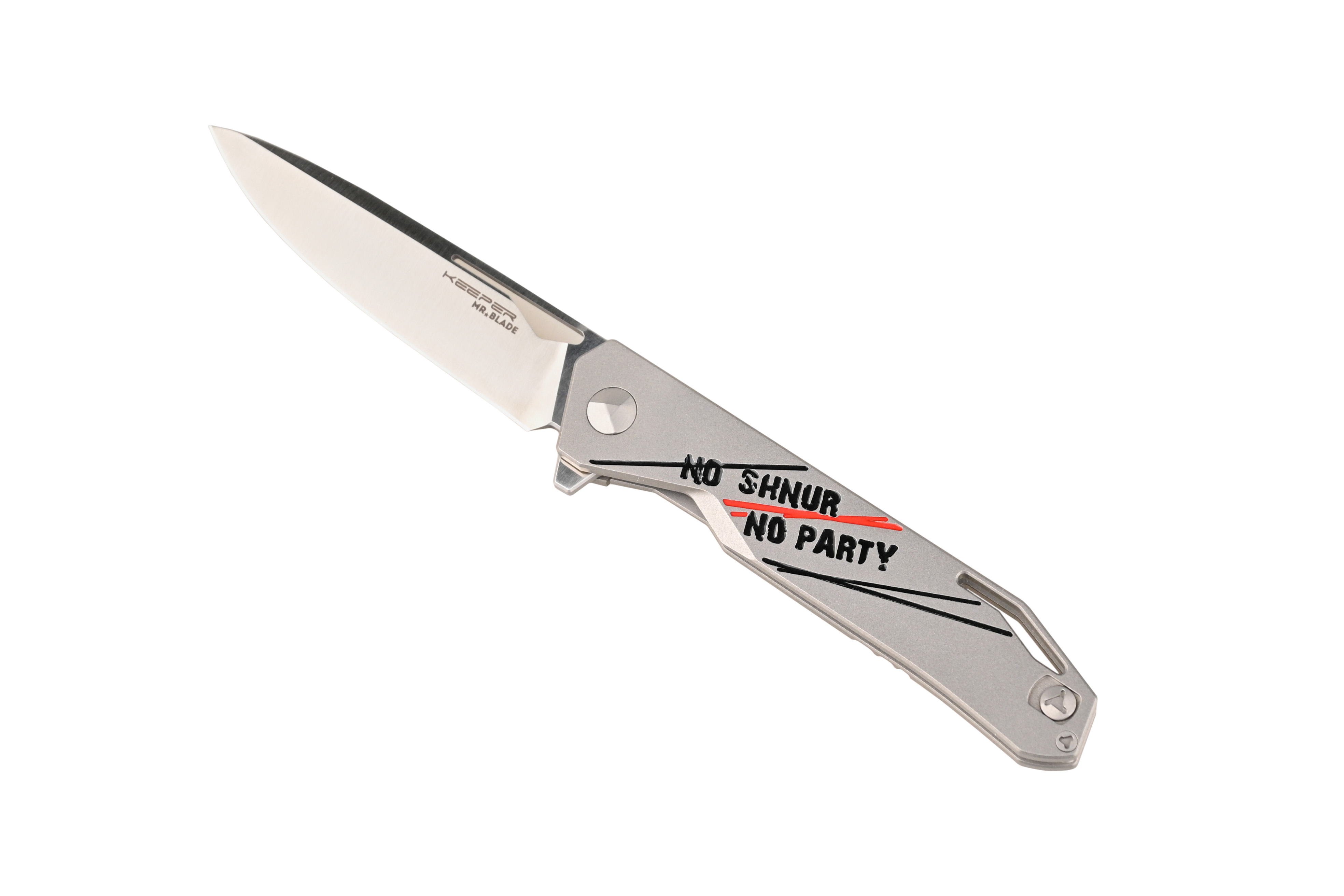 Нож Mr.Blade Keeper M390 titanium handle складной металик - фото 1