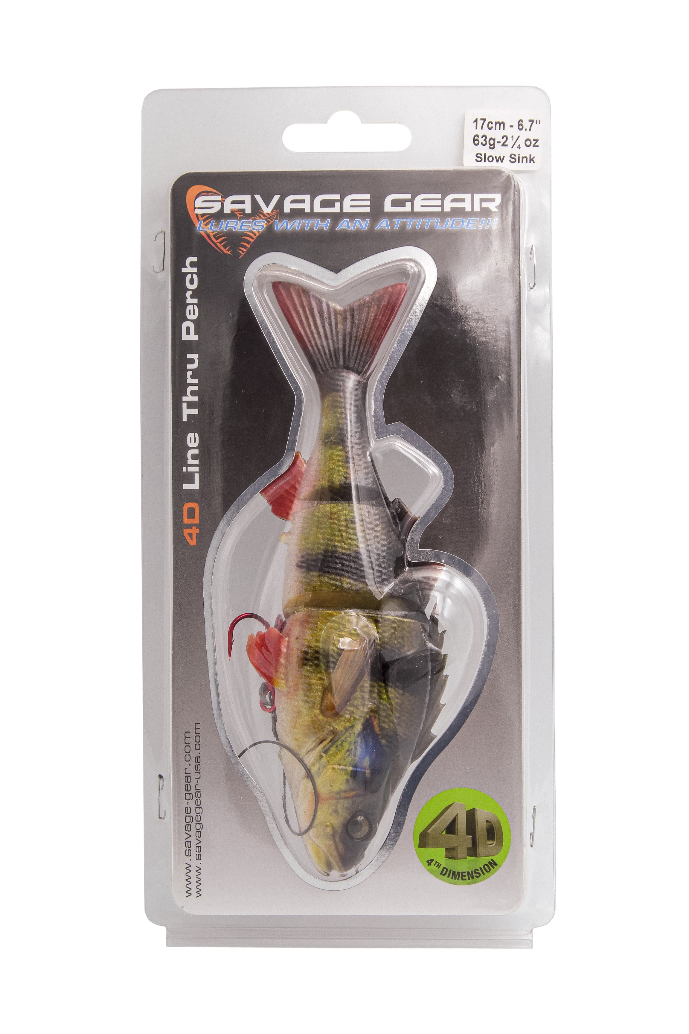 Приманка Savage Gear 4D Line thru perch 17см SS 63гр 01 perch