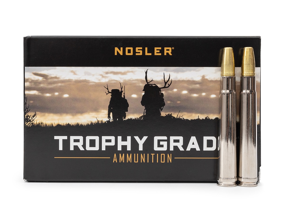 Патрон 375 H&H Mag Nosler Safari Trophy Grade Solid 19,4г 1/20 - фото 1