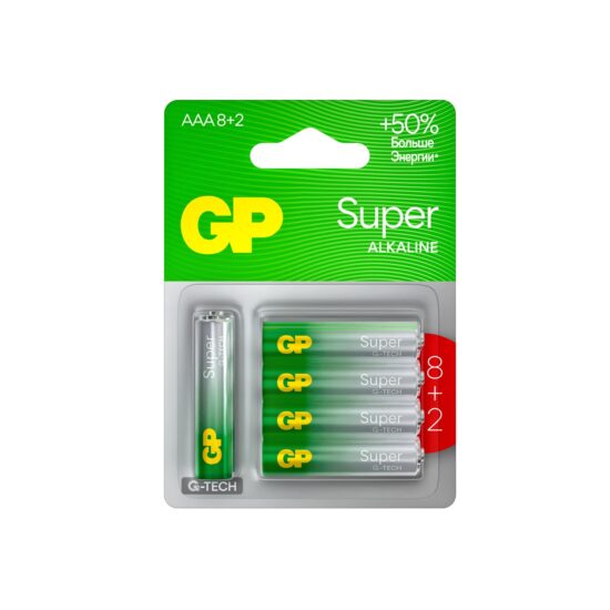 Батарейка GP Super  Alkaline 24AA218/2-2CRSBC10 8+2ААА - фото 1