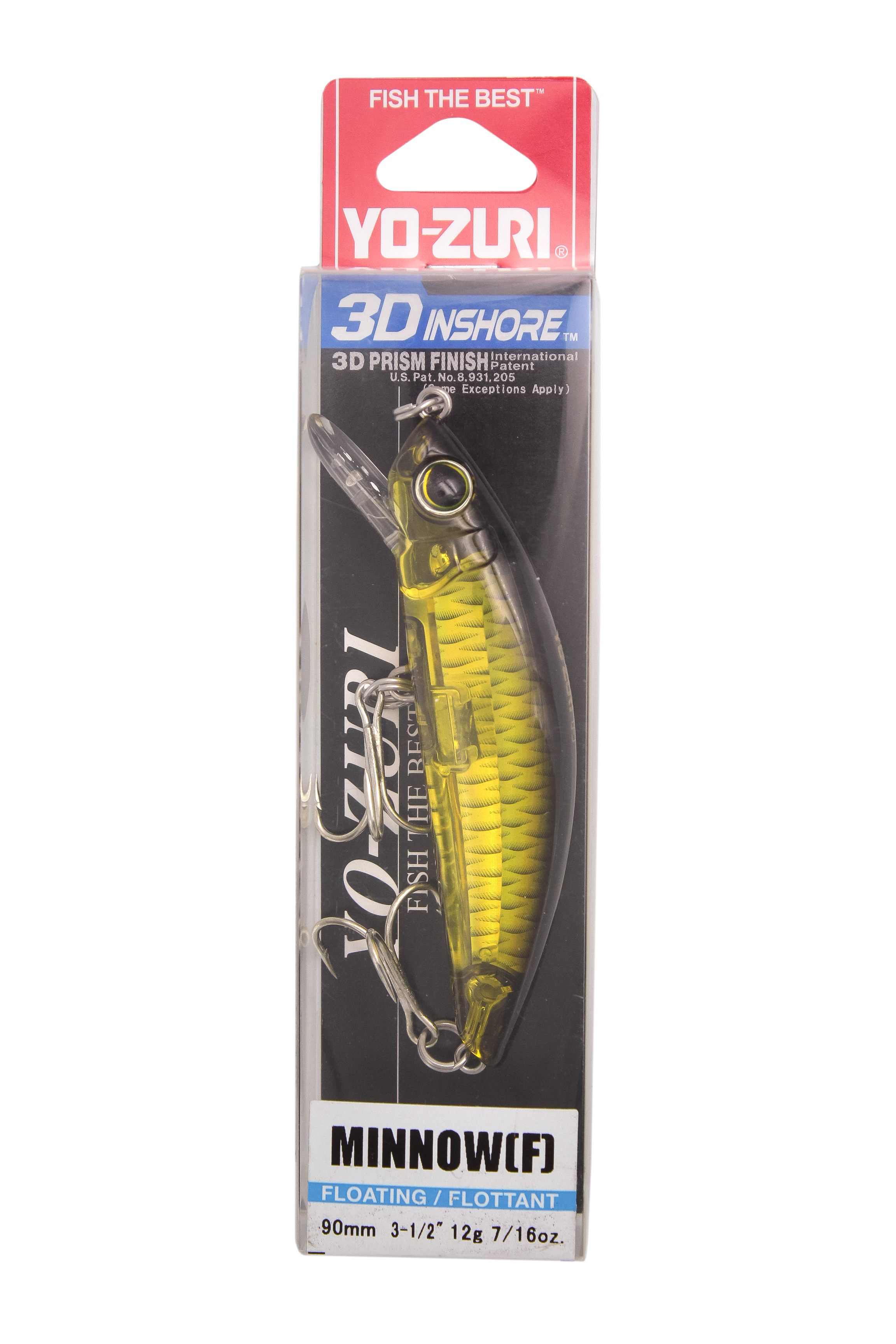 Воблер Yo-Zuri 3D Inshore minnow F 90мм R1212 HGBL - фото 1