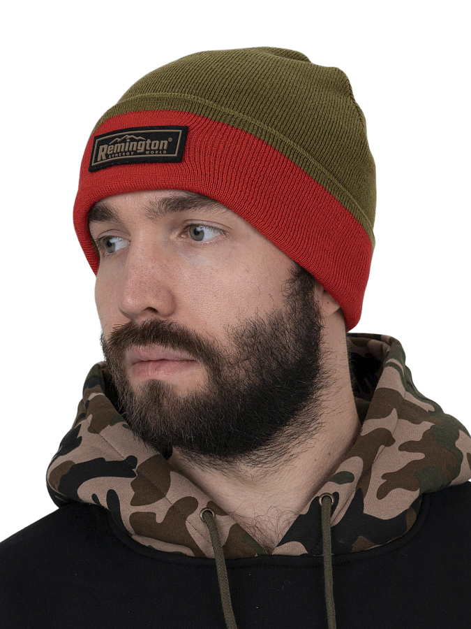 Шапка Remington Тight knit brown двусторонняя - фото 1