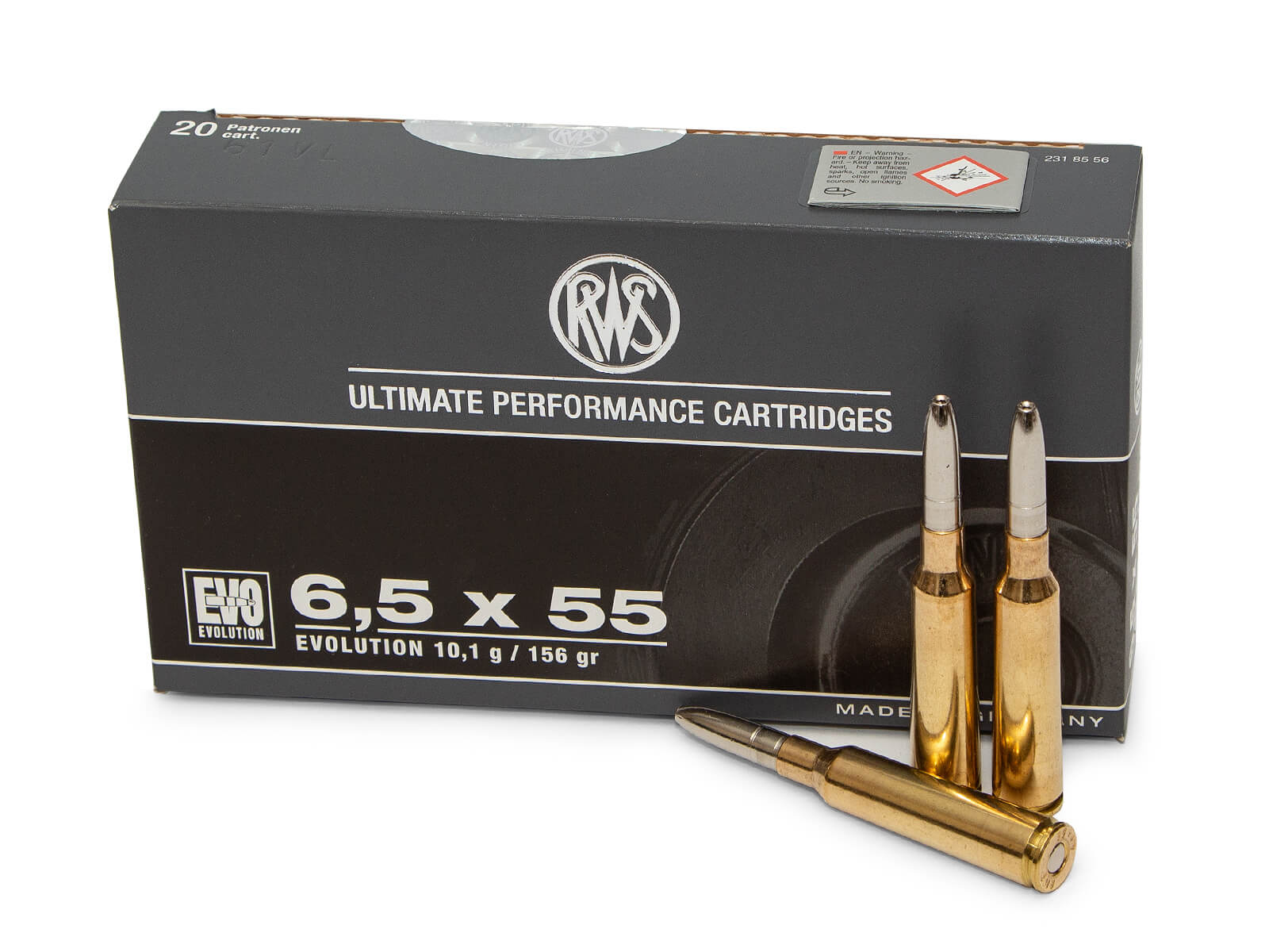 Патрон 6,5x55SE DN RWS EVO 10,1гр - фото 1