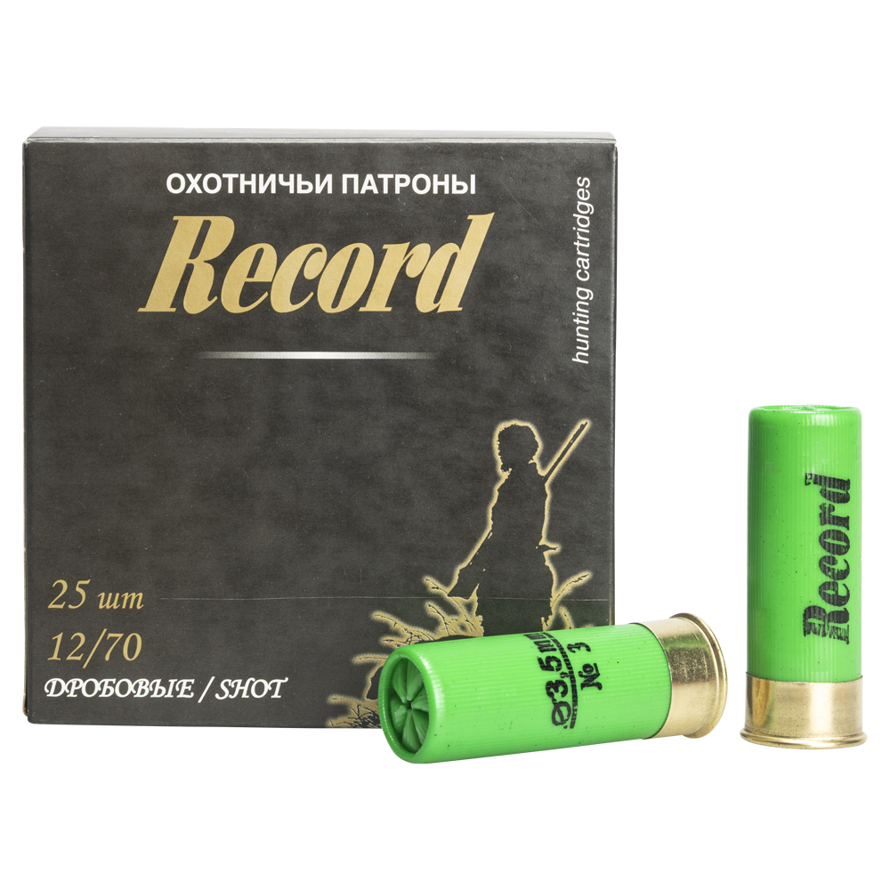 Патрон 12х70 Рекорд 3 32гр био увеличенная осыпь - фото 1