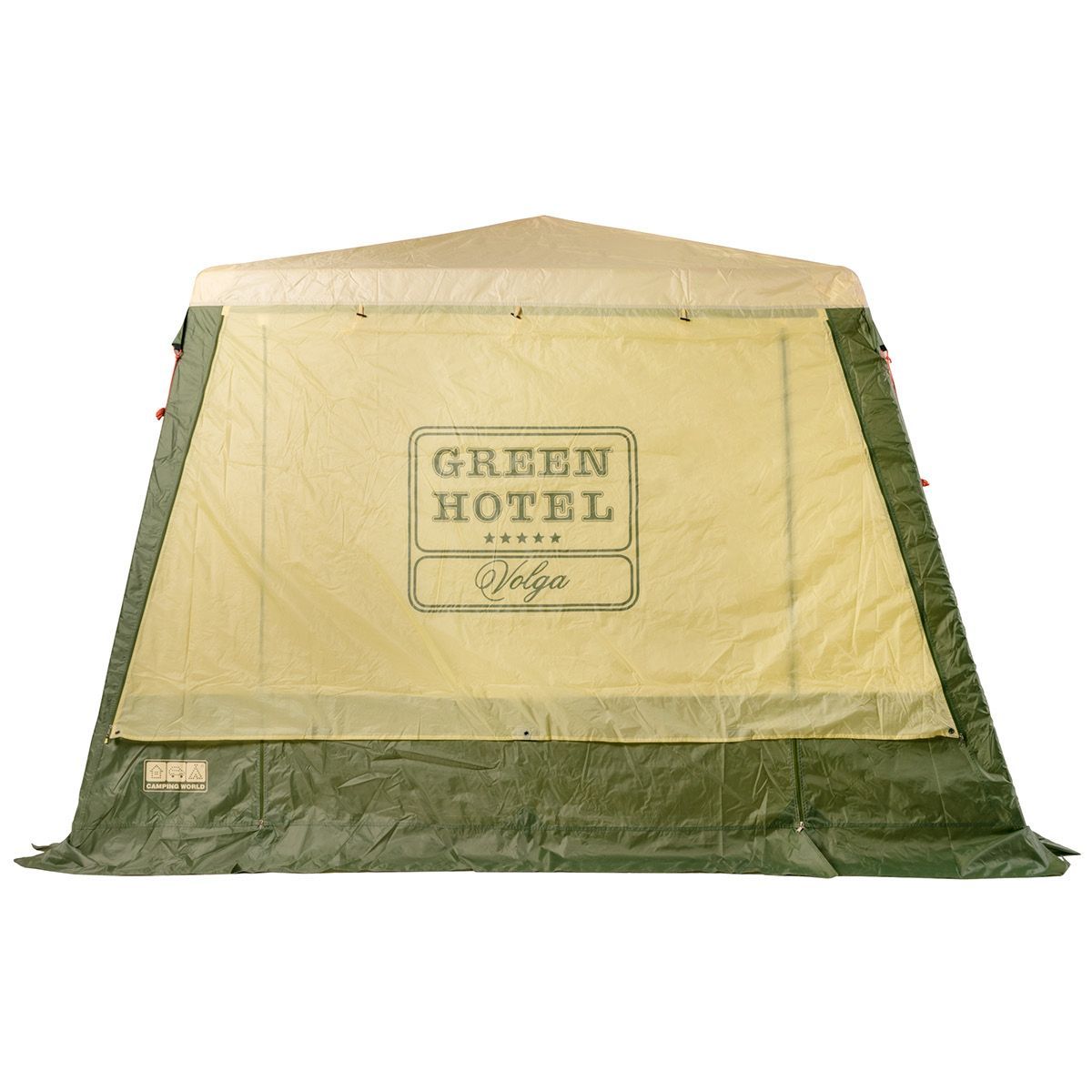 Тент Camping World Green hotel volga 3,5х3,5м; 4 входа, антимоскитная сетка, све - фото 1