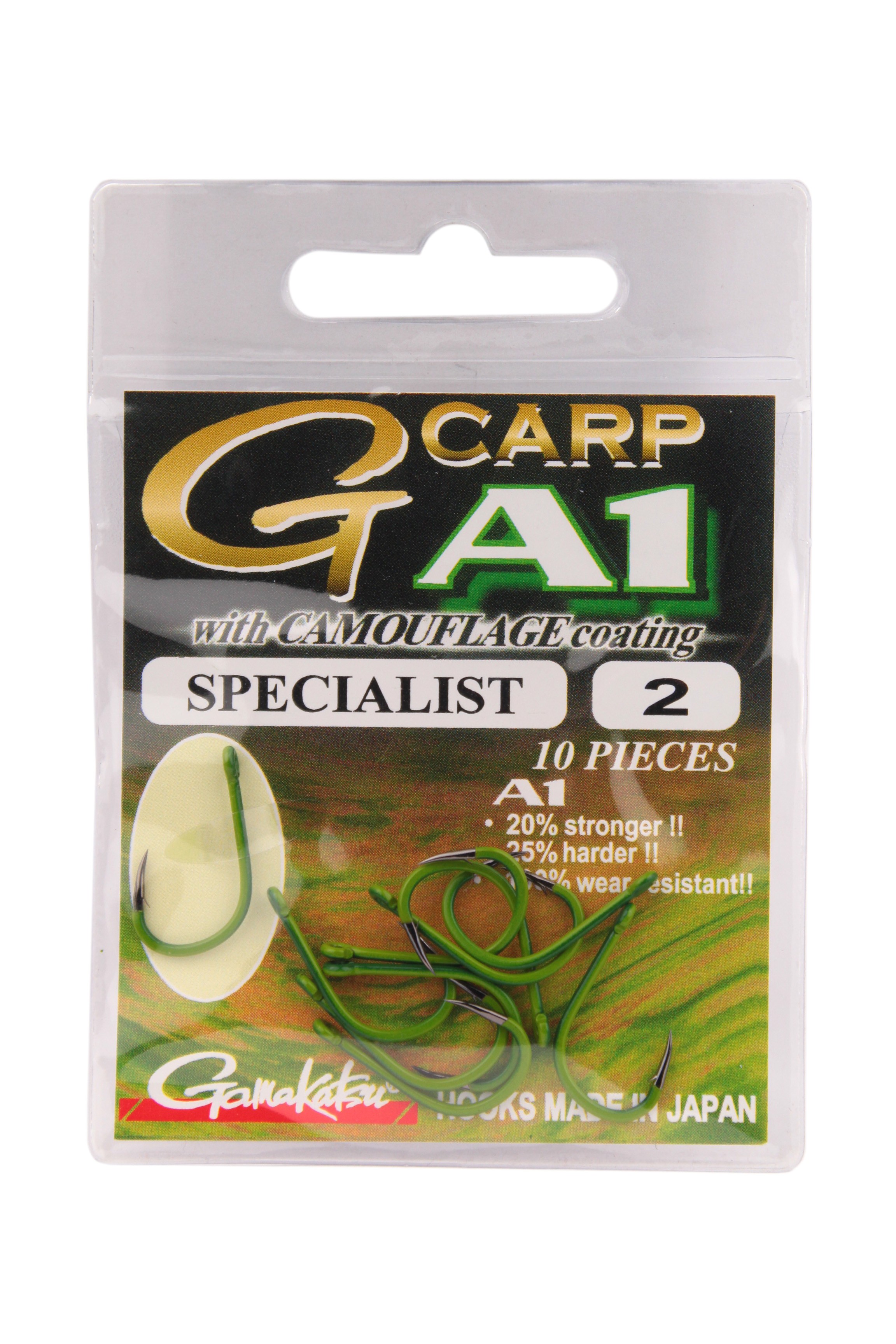 Крючок Gamakatsu G-Carp A1 specialist camou G №2 - фото 1