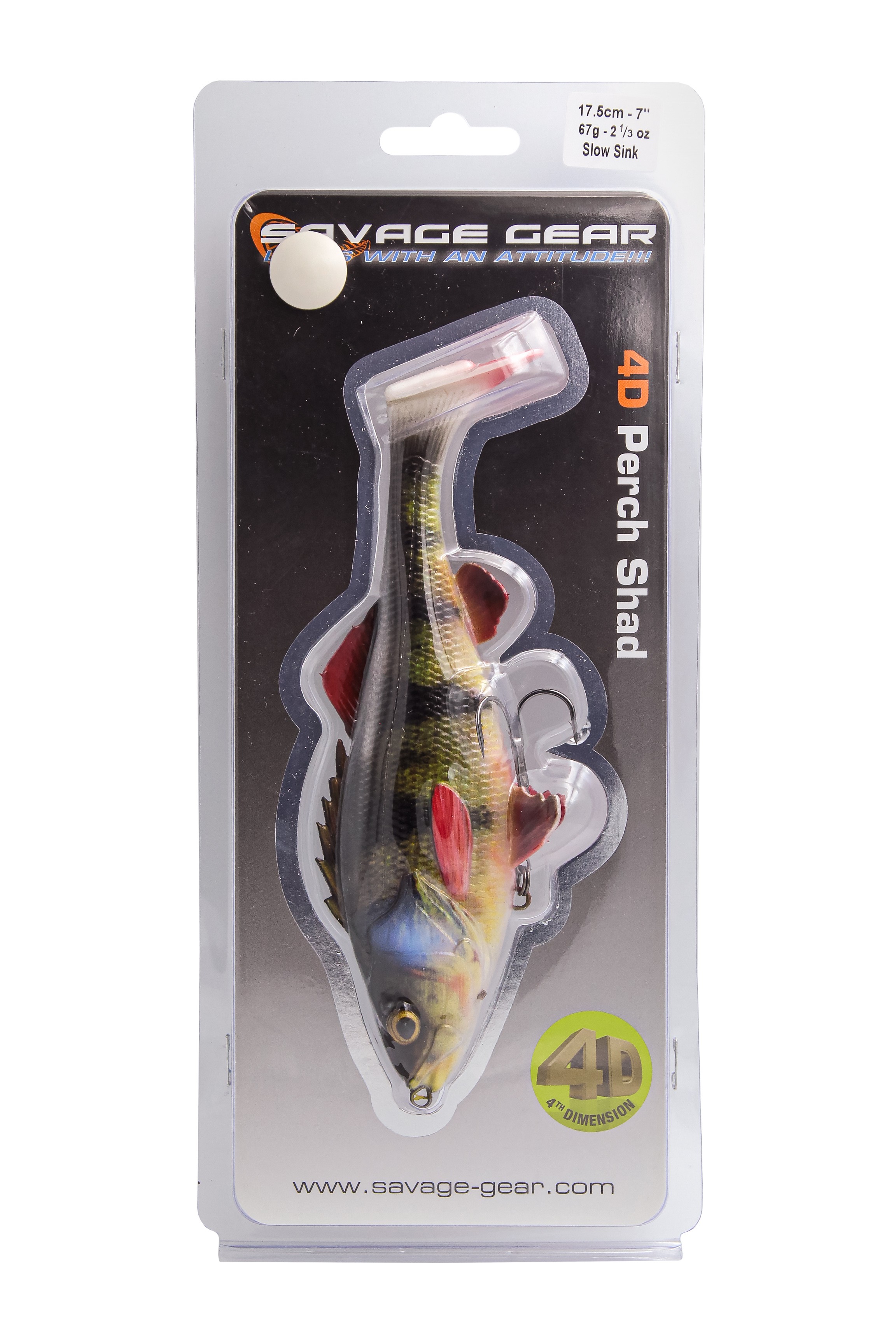 Приманка Savage Gear 4D Perch shad 17,5см 67гр SS 01 perch - фото 1