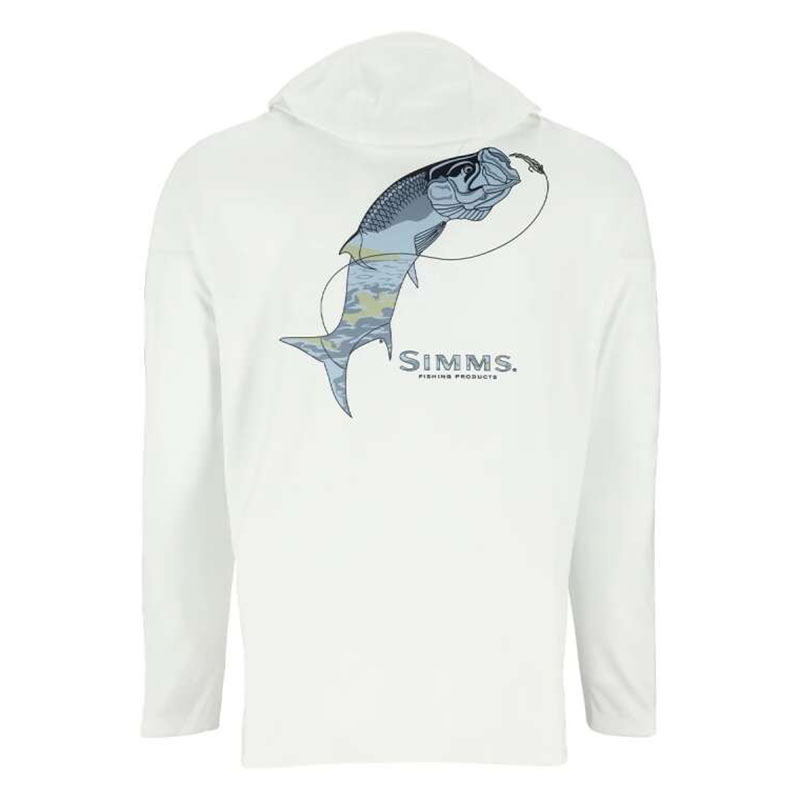 Термофутболка Simms Tech Hoody - Artist Series White Tarpon  - фото 1