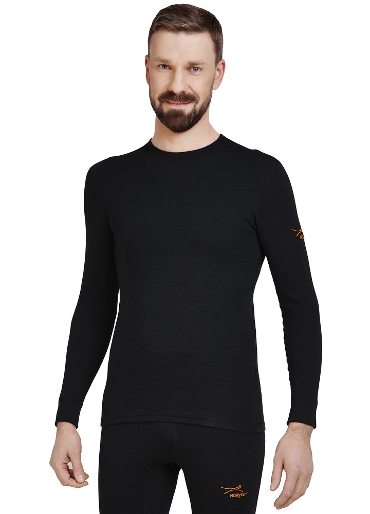 Термобелье Norveg Hunter футболка мужская длинный рукав черная купить винтернет-магазине «Мир охоты»