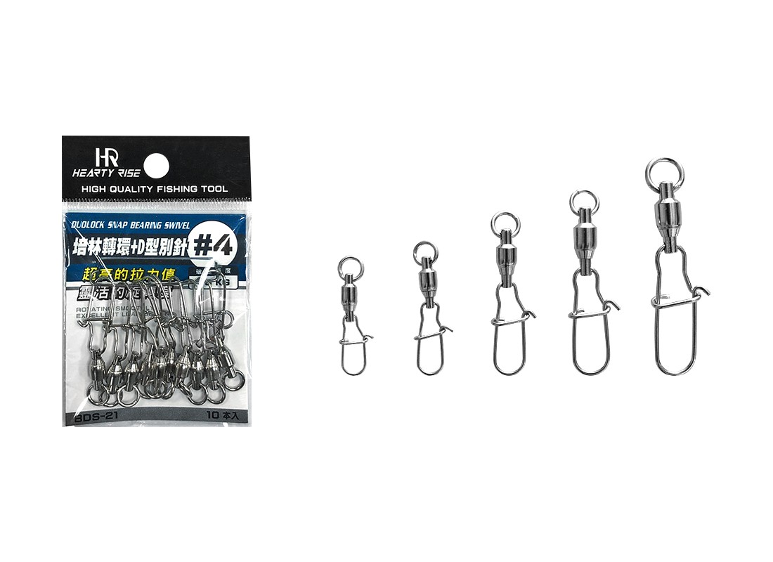 МП Карабин Hearty Rise Duolock Snap Bearing Swivel №3 с вертлюгом BDS-21 - фото 1