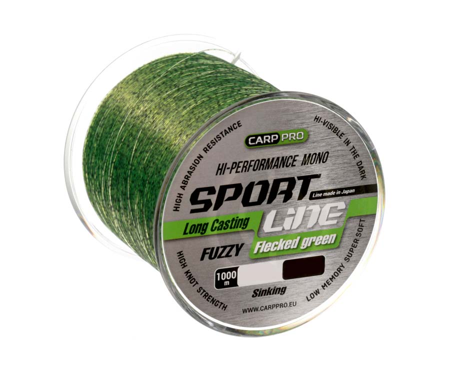 Леска Carp Pro Sport Line Flecked Green 1000м 0,265мм - фото 1