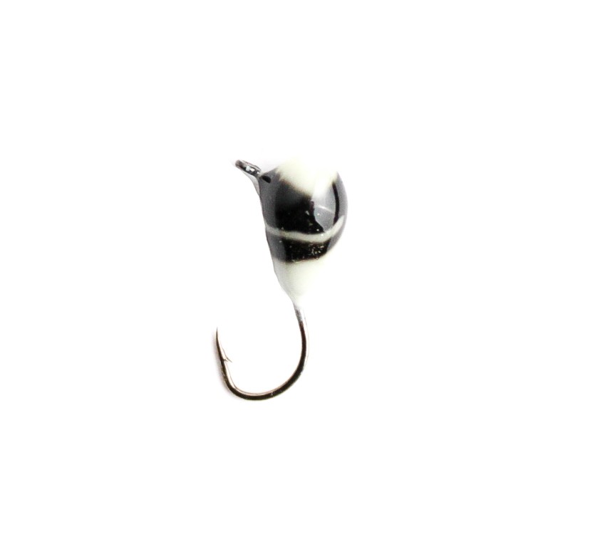 Мормышка Lumicom Капля с ушком вольф обмазка-винт 5,0мм PBL white 1/10 - фото 1