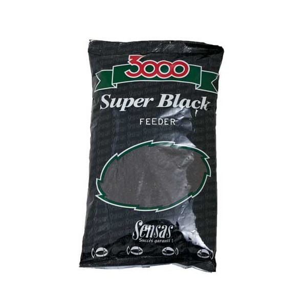 Прикормка Sensas 3000 1кг Super black feeder  - фото 1