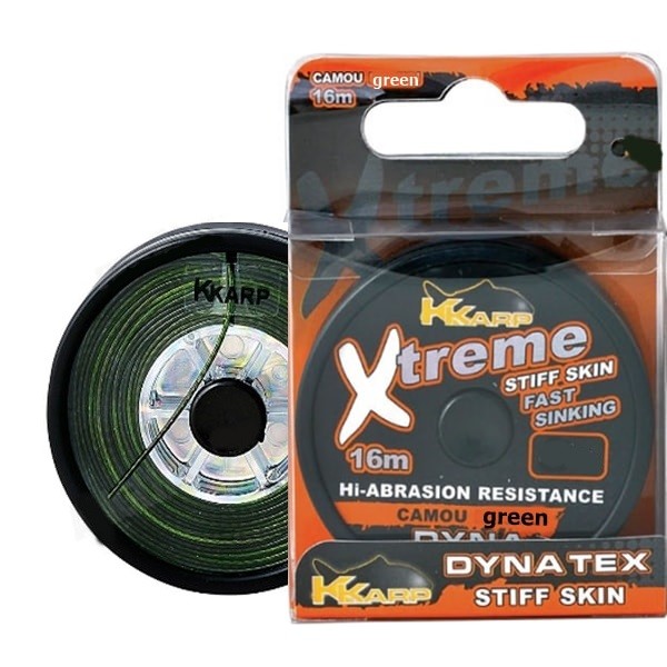 Поводковый материал Trabucco K-Karp DT xtreme  stiff camo green 16м 25lb - фото 1