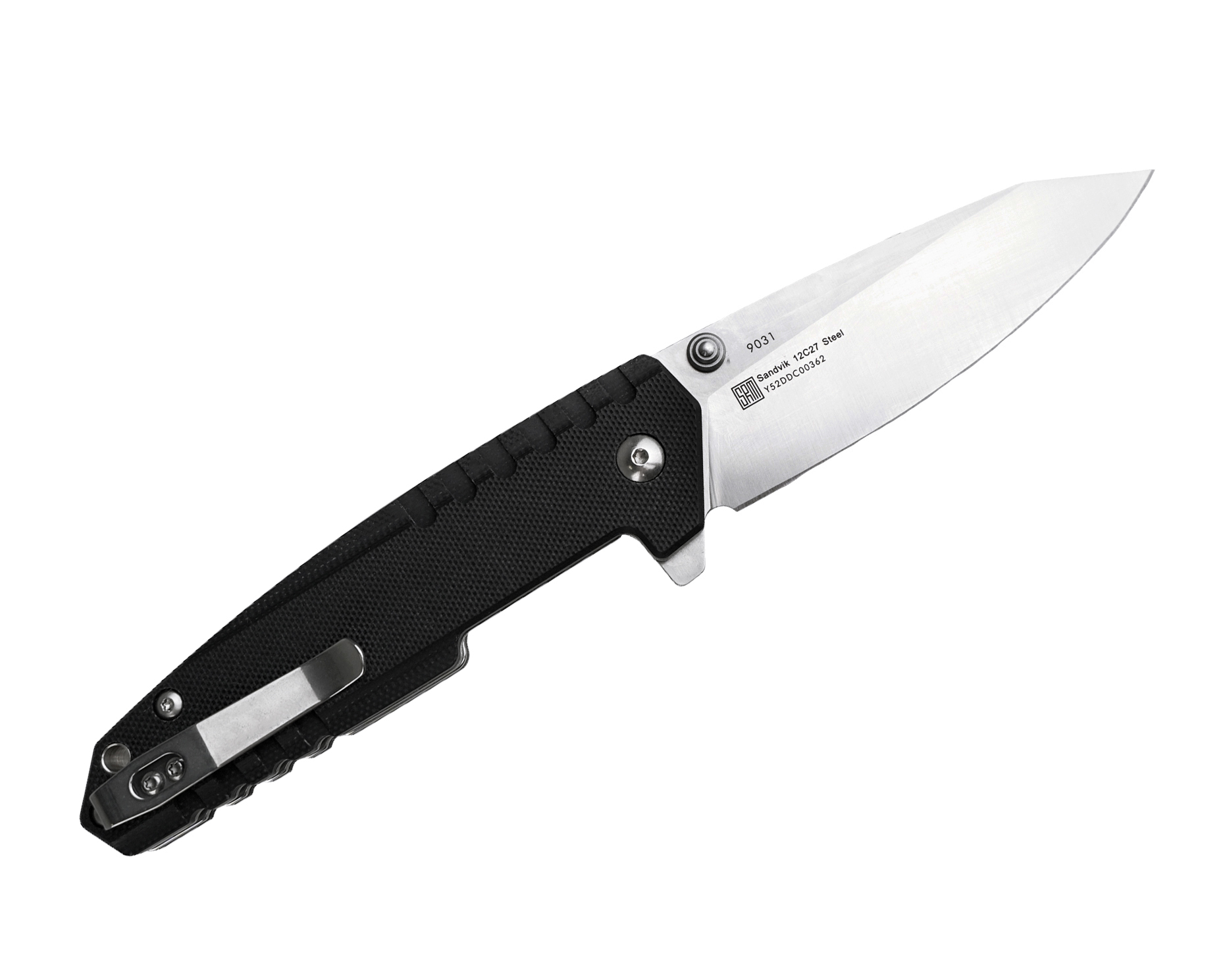 Нож Sanrenmu 9031 складной сталь Sandvik  12C27 рукоять G10