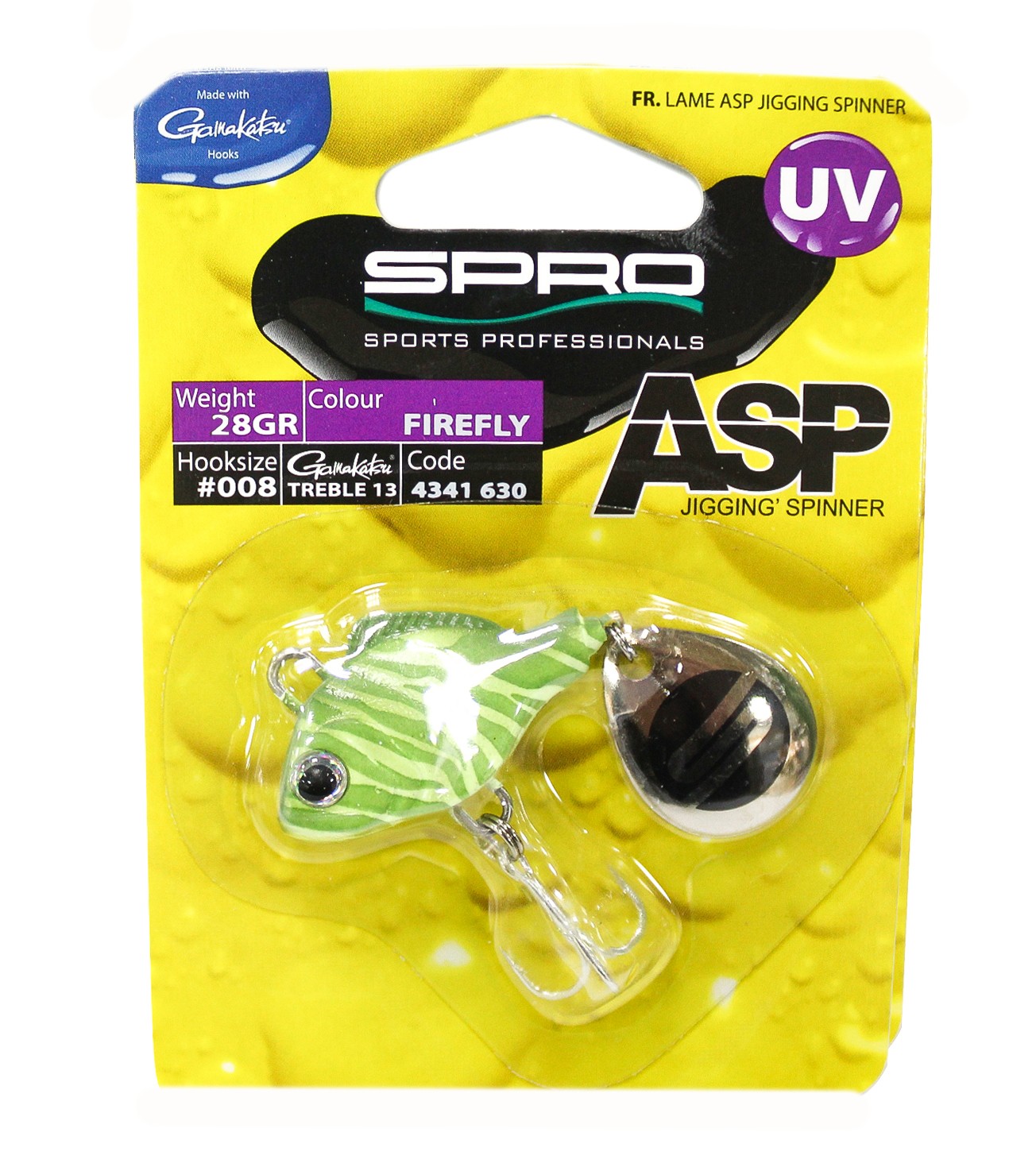 Тейл-спиннер SPRO ASP spinner UV firefly 28гр