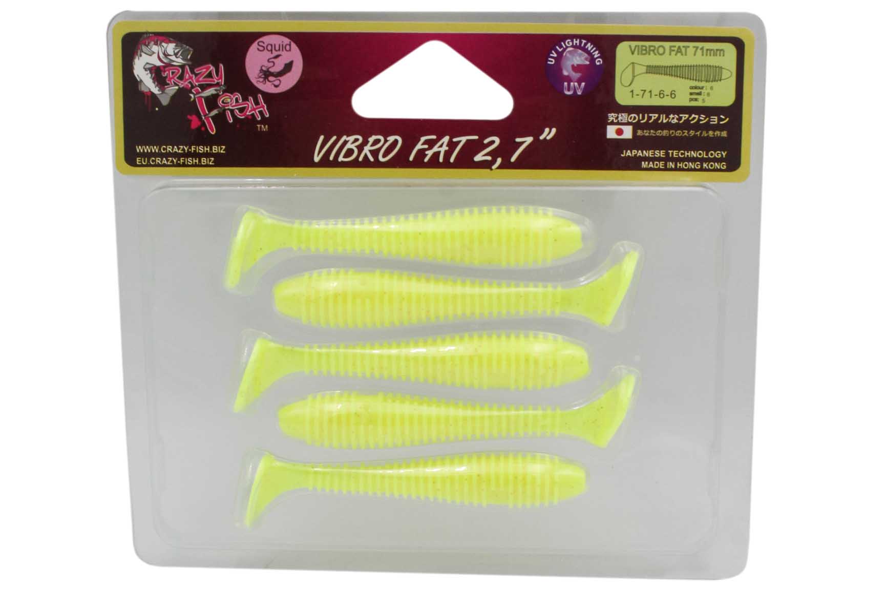 Приманка Crazy Fish Vibro fat 2.7'' 1-71-6-6