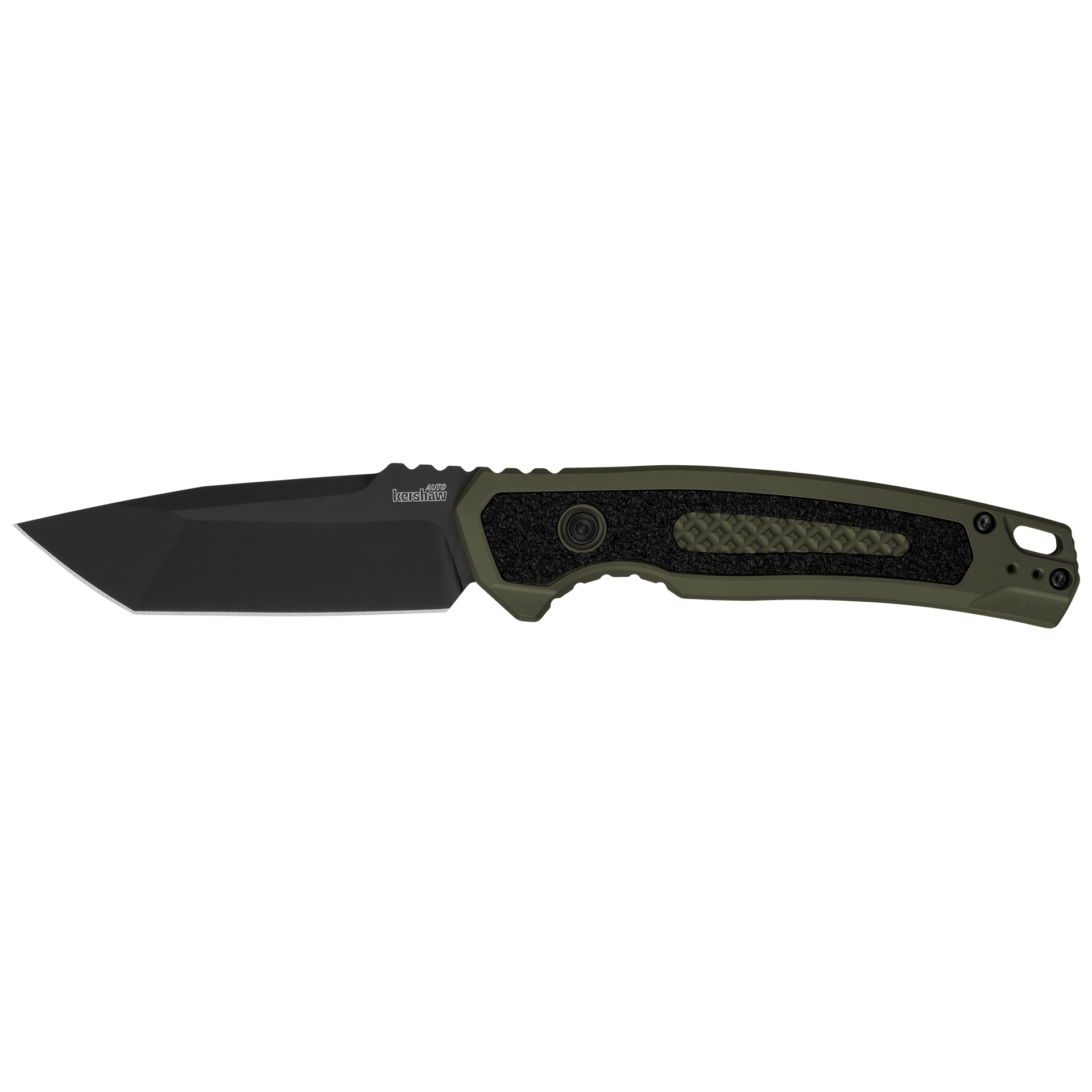 Нож Kershaw K7105OLBLK Launch 16 автомат. зеленый алюм. рукоять сталь CPM-M4 DLC - фото 1
