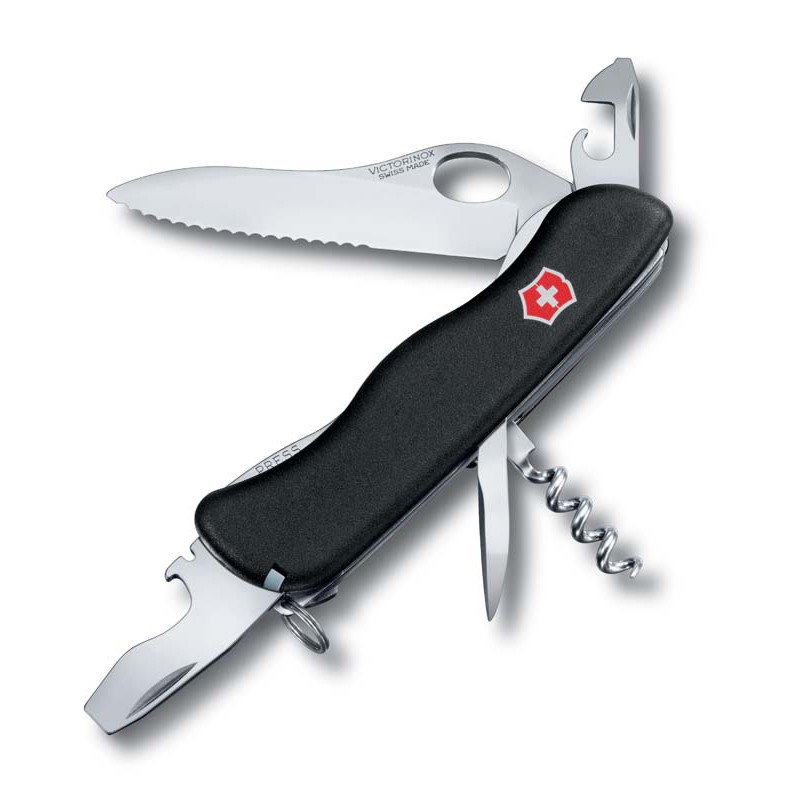 Нож Victorinox Nomad One hand 111мм черный - фото 1