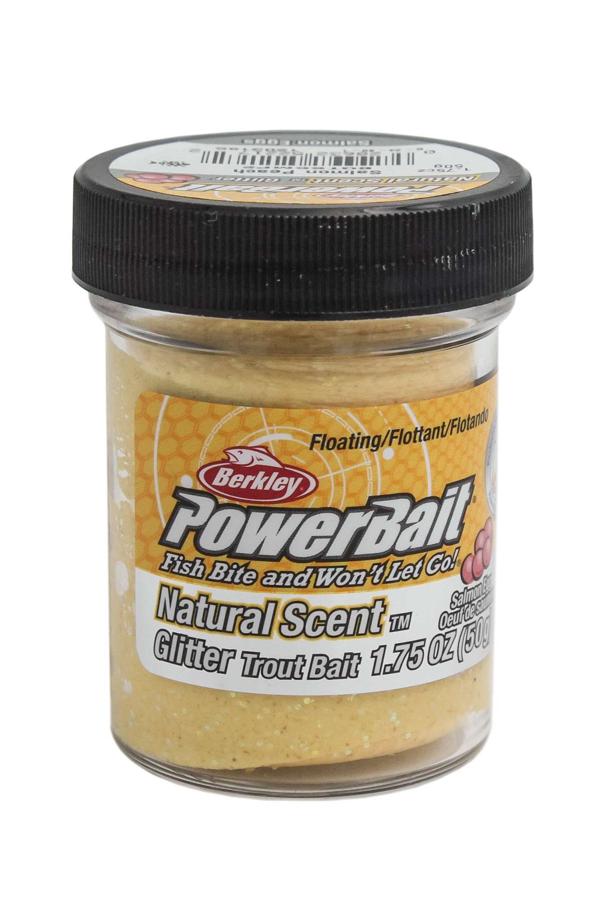 Паста Berkley Powerbait natural scent 50гр Salmon egg Peach - фото 1