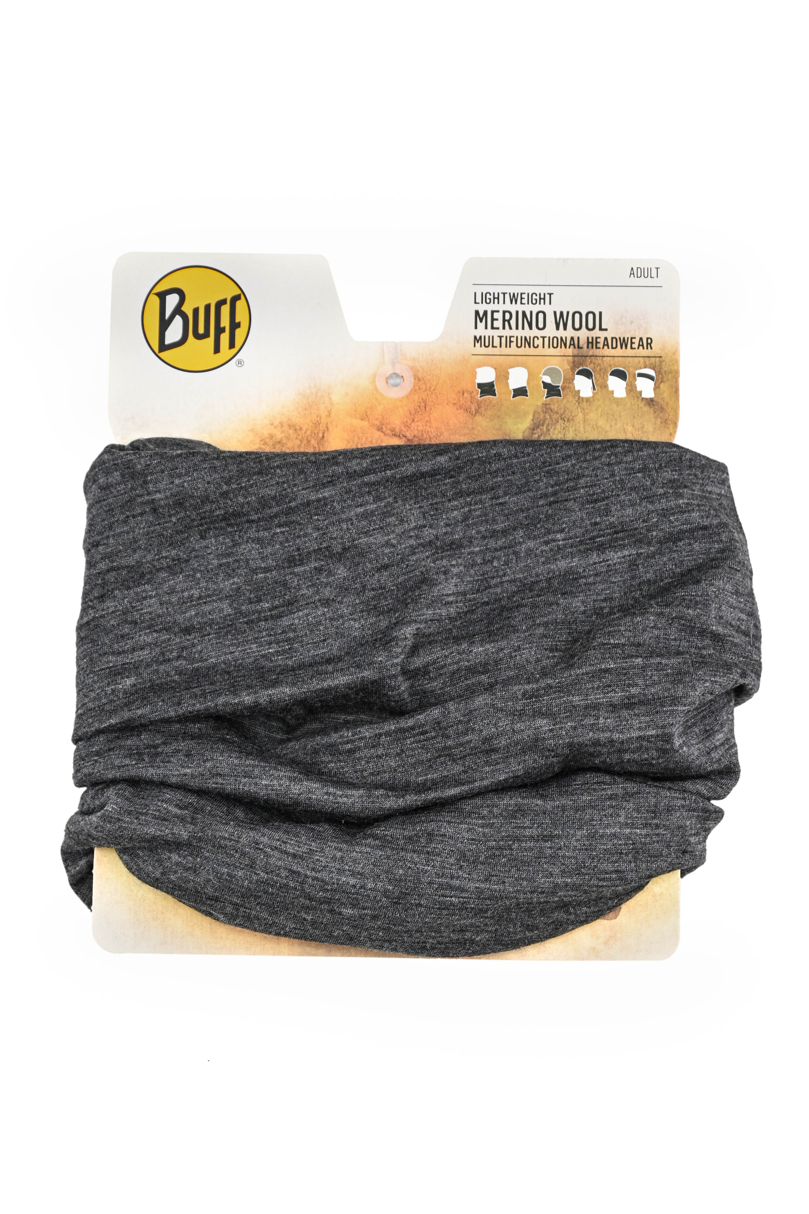 Бандана Buff Lightweight merino wool solid grey - фото 1