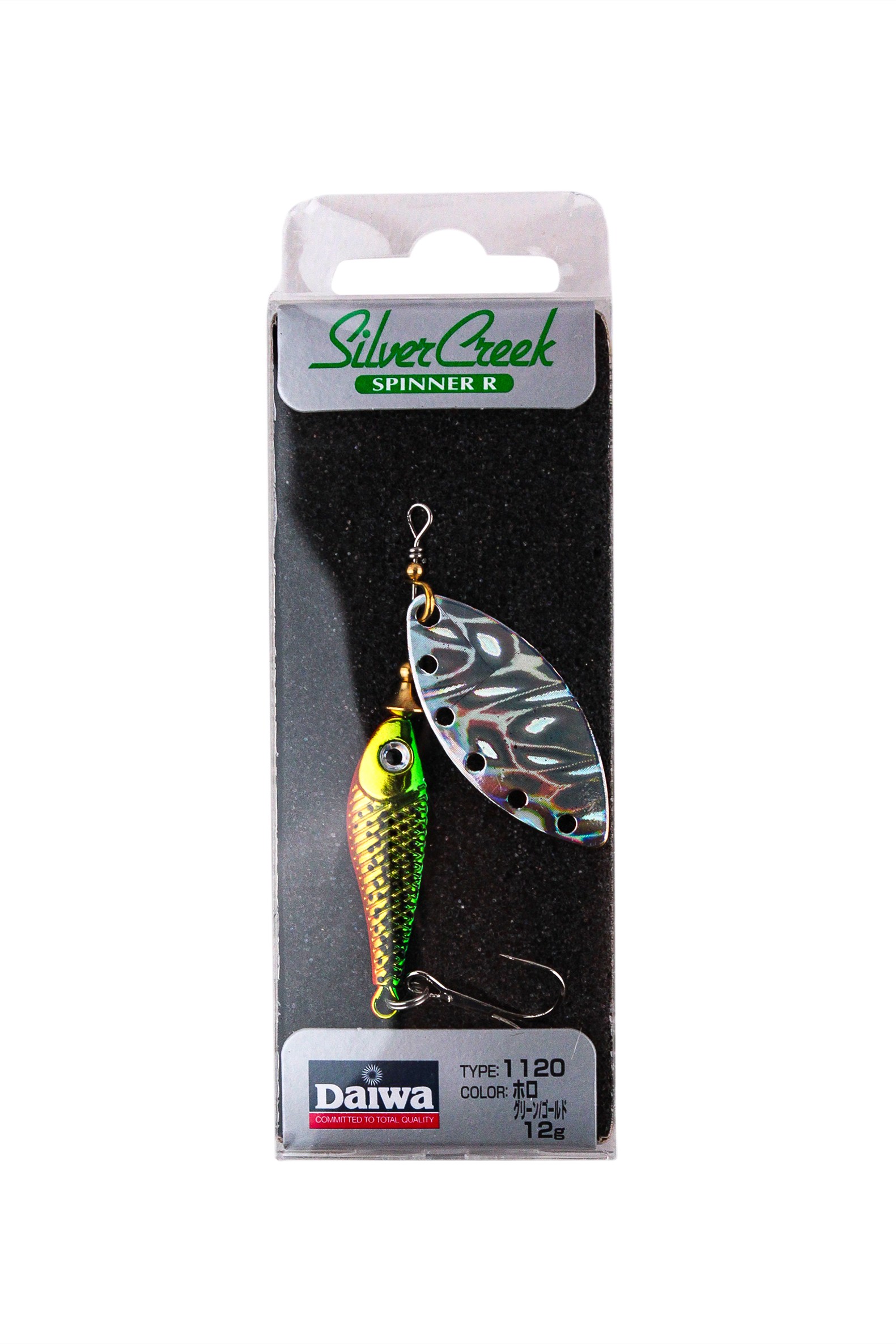 Блесна Daiwa Silver creek spinner R 1120 holo green/gold - фото 1