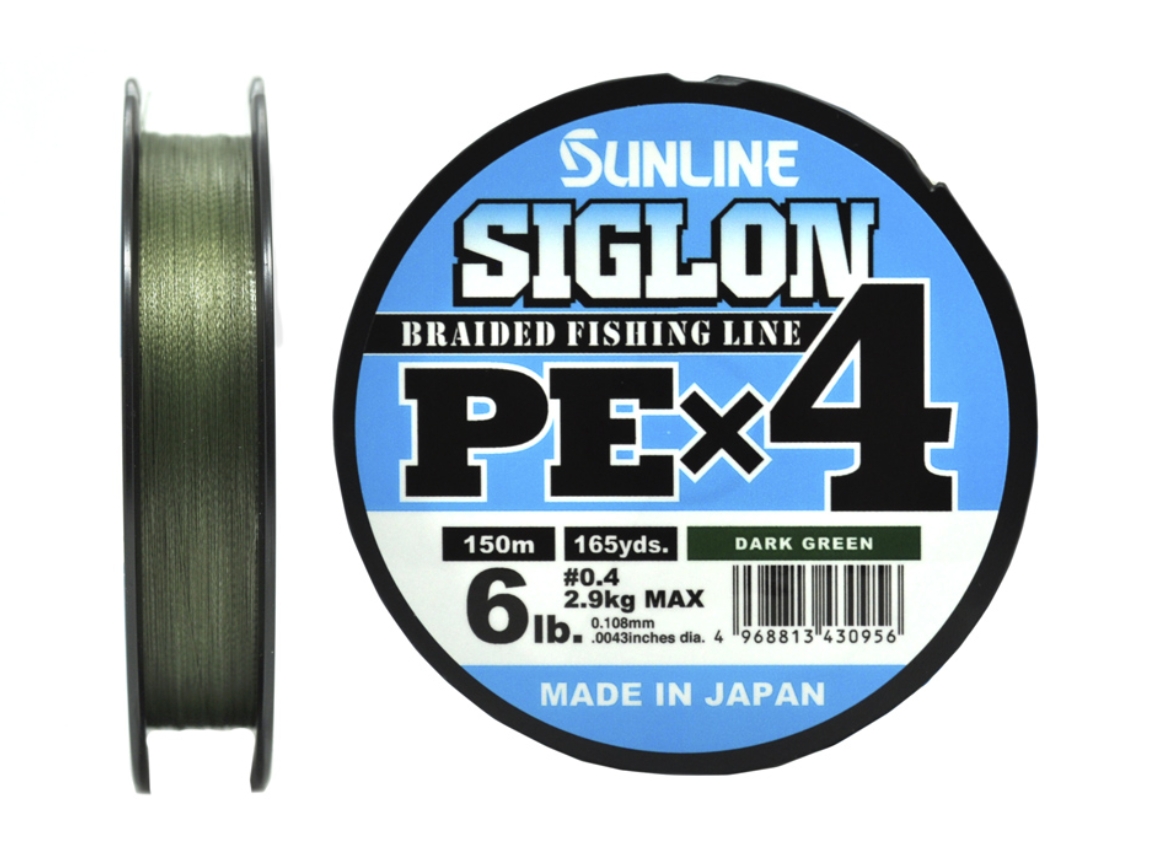 Шнур Sunline SIGLON PEx4  0,4/6lb 150м Dark Green - фото 1