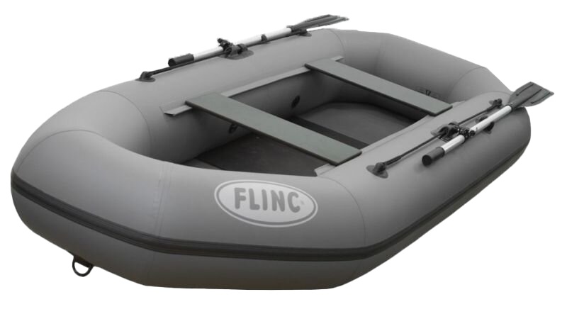 Лодка Flinc F280L надувная серый - фото 1
