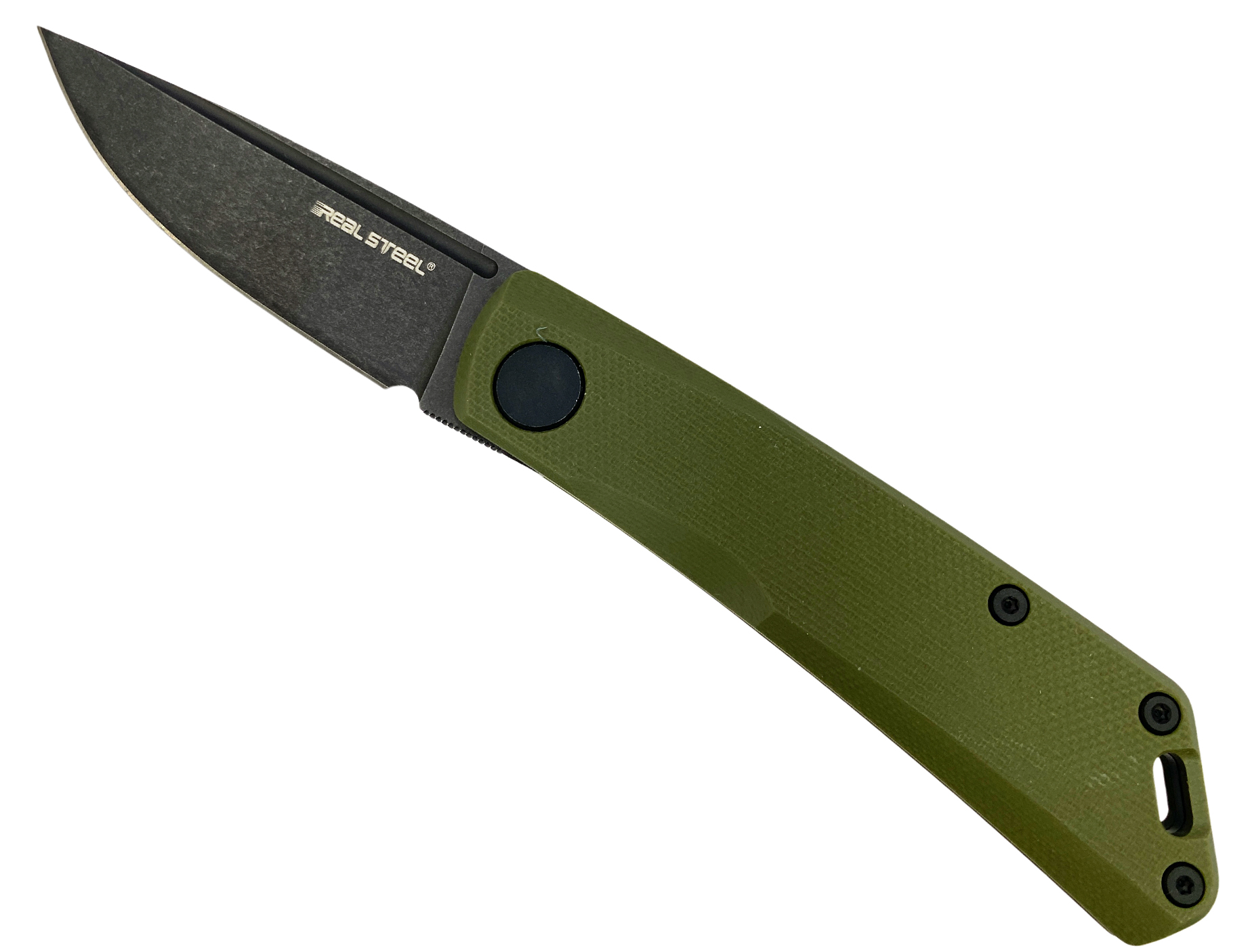 Нож складной Real Steel Luna Lite Green/Blackwash G10 клинок D2 7см - фото 1