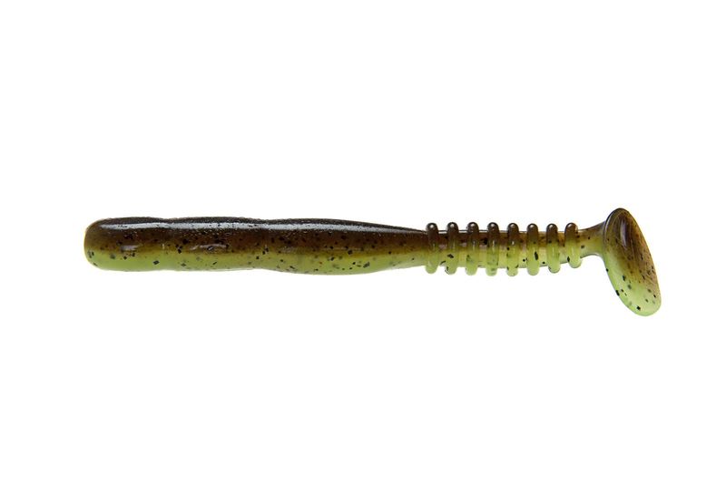 Приманка Reins 3,25&quot; FAT Rockvibe Shad Green Pumpkin / Chartreuse - фото 1