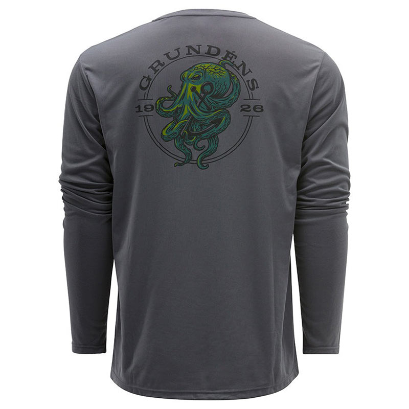 Футболка Grundens Kracken LS Tech Tee Anchor - фото 1