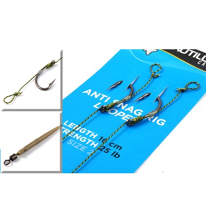 Оснастка волосяная Nautilus Anti snag rig 16см 25lb №2 - фото 1